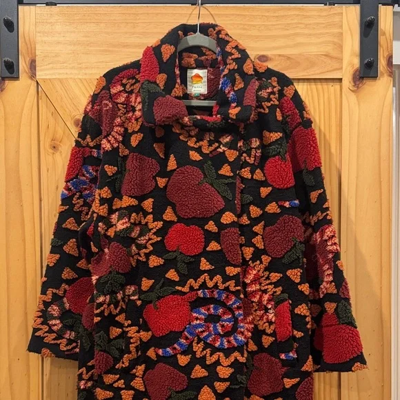 Farm Rio Jungle Snake Fruit Black Apple Coat - Picture 10 of 16